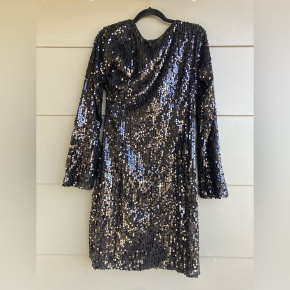 Hale Bob Sequined Long Sleeve Mini Dress - Picture 2 of 13